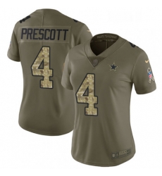 Womens Nike Dallas Cowboys 4 Dak Prescott Limited OliveCamo 2017 Salute to Service NFL Jersey Womens Nike Dallas Cowboys 4 Dak Prescott Limited OliveCamo 2017 Salute to Service NFL Jersey