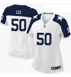 Womens Nike Dallas Cowboys 50 Sean Lee Game White Throwback Alternate NFL Jersey Womens Nike Dallas Cowboys 50 Sean Lee Game White Throwback Alternate NFL Jersey