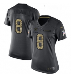 Womens Nike Dallas Cowboys 8 Troy Aikman Limited Black 2016 Salute to Service NFL Jersey Womens Nike Dallas Cowboys 8 Troy Aikman Limited Black 2016 Salute to Service NFL Jersey
