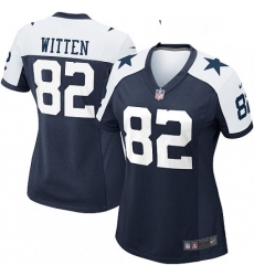 Womens Nike Dallas Cowboys 82 Jason Witten Game Navy Blue Throwback Alternate NFL Jersey Womens Nike Dallas Cowboys 82 Jason Witten Game Navy Blue Throwback Alternate NFL Jersey