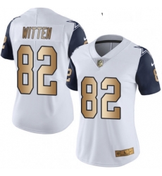 Womens Nike Dallas Cowboys 82 Jason Witten Limited WhiteGold Rush NFL Jersey Womens Nike Dallas Cowboys 82 Jason Witten Limited WhiteGold Rush NFL Jersey