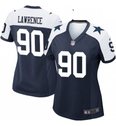 Womens Nike Dallas Cowboys 90 Demarcus Lawrence Game Navy Blue Throwback Alternate NFL Jersey Womens Nike Dallas Cowboys 90 Demarcus Lawrence Game Navy Blue Throwback Alternate NFL Jersey