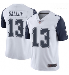 Cowboys #13 Michael Gallup White Youth Stitched Football Limited Rush Jersey Cowboys #13 Michael Gallup White Youth Stitched Football Limited Rush Jersey