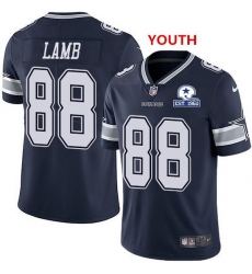 Youth Nike Cowboys 88 CeeDee Lamb Navy Blue Team Color With Established In 1960 Patch NFL Vapor Untouchable Limited Jersey Youth Nike Cowboys 88 CeeDee Lamb Navy Blue Team Color With Established In 1960 Patch NFL Vapor Untouchable Limited Jersey