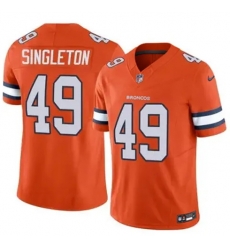 Men Denver Brocos Alex Singleton #49 Orange Rush Stitched Limited Game NFL Jersey Men Denver Brocos Alex Singleton #49 Orange Rush Stitched Limited Game NFL Jersey