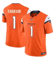 Men Denver Broncos 1 Evan Engram Orange 2024 F U S E Vapor Limited Stitched Football Jersey Men Denver Broncos 1 Evan Engram Orange 2024 F U S E Vapor Limited Stitched Football Jersey