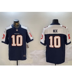 Men Denver Broncos 10 Bo Nix Navy 2024 F U S E V2 Throwback Vapor Limited Alternate Stitched Football Jersey Men Denver Broncos 10 Bo Nix Navy 2024 F U S E V2 Throwback Vapor Limited Alternate Stitched Football Jersey