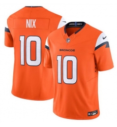 Men Denver Broncos 10 Bo Nix Orange 2024 Draft F U S E Vapor Limited Stitched Football Jersey Men Denver Broncos 10 Bo Nix Orange 2024 Draft F U S E Vapor Limited Stitched Football Jersey