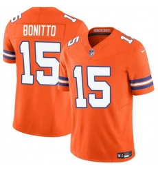 Men Denver Broncos 15 Nik Bonitto Orange F U S E Mile High Collection 1977 Throwback Vapor Limited Stitched Football Jersey Men Denver Broncos 15 Nik Bonitto Orange F U S E Mile High Collection 1977 Throwback Vapor Limited Stitched Football Jersey