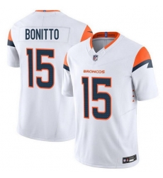 Men Denver Broncos 15 Nik Bonitto White F U S E Vapor Limited Stitched Football Jersey Men Denver Broncos 15 Nik Bonitto White F U S E Vapor Limited Stitched Football Jersey