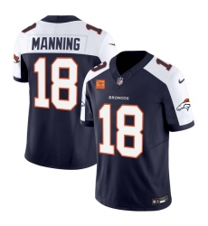 Men Denver Broncos 18 Peyton Manning Navy 2024 F U S E With 4 Star C Patch Vapor Limited Stitched Football Jersey Men Denver Broncos 18 Peyton Manning Navy 2024 F U S E With 4 Star C Patch Vapor Limited Stitched Football Jersey