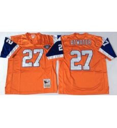 Men Denver Broncos 27 Steve Atwater Orange M&N Throwback Jersey Men Denver Broncos 27 Steve Atwater Orange M&N Throwback Jersey