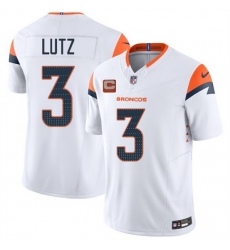Men Denver Broncos 3 Wil Lutz White 2025 F U S E With 2 Star C Patch Vapor Limited Stitched Football Jersey Men Denver Broncos 3 Wil Lutz White 2025 F U S E With 2 Star C Patch Vapor Limited Stitched Football Jersey