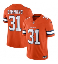 Men Denver Broncos 31 Justin Simmons Orange 2023 F U S E Vapor Untouchable Stitched Jersey Men Denver Broncos 31 Justin Simmons Orange 2023 F U S E Vapor Untouchable Stitched Jersey