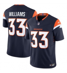 Men Denver Broncos 33 Javonte Williams Navy 2024 F U S E Alternate Vapor Limited Stitched Football Jersey Men Denver Broncos 33 Javonte Williams Navy 2024 F U S E Alternate Vapor Limited Stitched Football Jersey