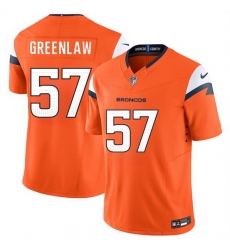 Men Denver Broncos 57 Dre Greenlaw Orange 2024 F U S E  Vapor Limited Stitched Football Jersey
