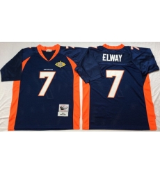 Men Denver Broncos 7 John Elway Navy M&N Throwback Jersey Men Denver Broncos 7 John Elway Navy M&N Throwback Jersey