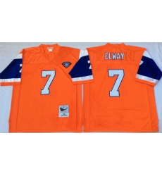 Men Denver Broncos 7 John Elway Orange M&N Throwback Jersey Men Denver Broncos 7 John Elway Orange M&N Throwback Jersey