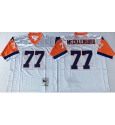 Men Denver Broncos 77 Karl Mecklenburg White M&N Throwback Jersey Men Denver Broncos 77 Karl Mecklenburg White M&N Throwback Jersey