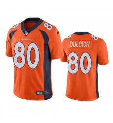 Men Denver Broncos 80 Greg Dulcich Oraange Vapor Untouchable Stitched Jersey Men Denver Broncos 80 Greg Dulcich Oraange Vapor Untouchable Stitched Jersey