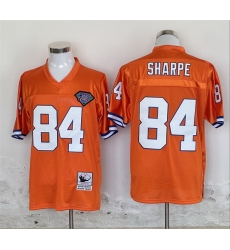 Men Denver Broncos 84 Shannon Sharpe Orange Throwback Stitched Jersey Men Denver Broncos 84 Shannon Sharpe Orange Throwback Stitched Jersey