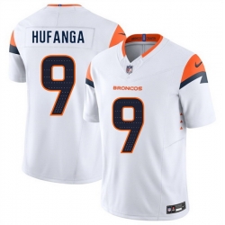Men Denver Broncos 9 Talanoa Hufanga White 2024 F U S E  Vapor Limited Stitched Football Jersey