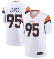 Men Denver Broncos Sai'Vion Jones #95 White Stitched F U S E Nike NFL Jersey Men Denver Broncos Sai'Vion Jones #95 White Stitched F U S E Nike NFL Jersey