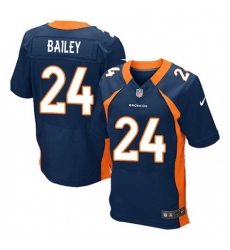 Men Nike Broncos #24 Champ Bailey Navy Blue Elite Jersey Men Nike Broncos #24 Champ Bailey Navy Blue Elite Jersey