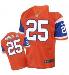 Men Nike Denver Broncos 25 Chris Harris Jr Elite Orange Throwback NFL Jersey Men Nike Denver Broncos 25 Chris Harris Jr Elite Orange Throwback NFL Jersey
