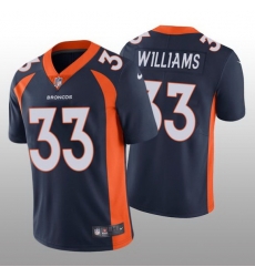 Men Nike Denver Broncos 33 Javonte Williams Navy Blue Vapor Limited Jersey Men Nike Denver Broncos 33 Javonte Williams Navy Blue Vapor Limited Jersey