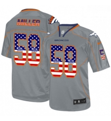 Men Nike Denver Broncos 58 Von Miller Elite Grey USA Flag Fashion NFL Jersey Men Nike Denver Broncos 58 Von Miller Elite Grey USA Flag Fashion NFL Jersey