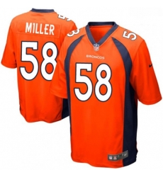 Men Nike Denver Broncos 58 Von Miller Game Orange Team Color NFL Jersey Men Nike Denver Broncos 58 Von Miller Game Orange Team Color NFL Jersey