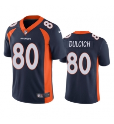 Men's Denver Broncos #80 Greg Dulcich Navy Vapor Untouchable Stitched Jersey Men's Denver Broncos #80 Greg Dulcich Navy Vapor Untouchable Stitched Jersey