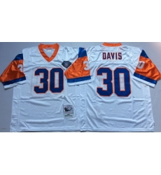 Mitchell And Ness Broncos #30 terrell davis white Throwback Stitched NFL Jersey Mitchell And Ness Broncos #30 terrell davis white Throwback Stitched NFL Jersey