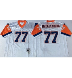 Mitchell And Ness Broncos #77 Karl Mecklenburg Mens white Throwback Stitched NFL Jersey Mitchell And Ness Broncos #77 Karl Mecklenburg Mens white Throwback Stitched NFL Jersey