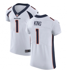 Nike Broncos #1 Marquette King White Mens Stitched NFL Vapor Untouchable Elite Jersey Nike Broncos #1 Marquette King White Mens Stitched NFL Vapor Untouchable Elite Jersey