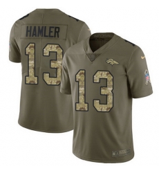Nike Broncos 13 KJ Hamler Olive Camo Men Stitched NFL Limited 2017 Salute To Service Jersey Nike Broncos 13 KJ Hamler Olive Camo Men Stitched NFL Limited 2017 Salute To Service Jersey