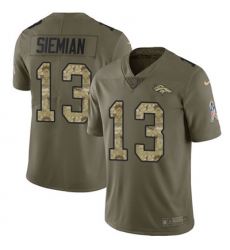 Nike Broncos #13 Trevor Siemian Olive Camo Mens Stitched NFL Limited 2017 Salute To Service Jersey Nike Broncos #13 Trevor Siemian Olive Camo Mens Stitched NFL Limited 2017 Salute To Service Jersey