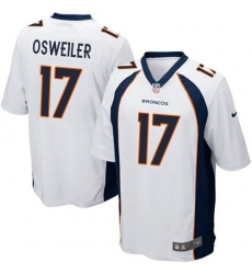 Nike Broncos #17 Brock Osweiler White Mens Stitched NFL New Elite Jersey Nike Broncos #17 Brock Osweiler White Mens Stitched NFL New Elite Jersey