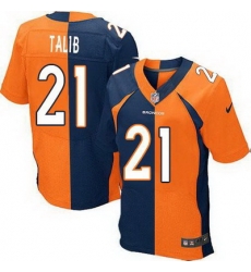 Nike Broncos #21 Aqib Talib Orange Navy Blue Mens Stitched NFL Elite Split Jersey Nike Broncos #21 Aqib Talib Orange Navy Blue Mens Stitched NFL Elite Split Jersey