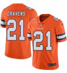 Nike Broncos #21 Su a Cravens Orange Mens Stitched NFL Limited Rush Jersey Nike Broncos #21 Su a Cravens Orange Mens Stitched NFL Limited Rush Jersey