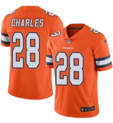 Nike Broncos #28 Jamaal Charles Orange Mens Stitched NFL Limited Rush Jersey Nike Broncos #28 Jamaal Charles Orange Mens Stitched NFL Limited Rush Jersey
