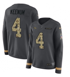 Nike Broncos #4 Case Keenum Anthracite Salute to Service Nike Broncos #4 Case Keenum Anthracite Salute to Service