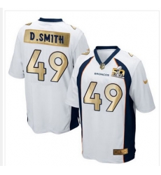 Nike Broncos #49 Dennis Smith White Mens Stitched NFL Game Super Bowl 50 Collection Jersey Nike Broncos #49 Dennis Smith White Mens Stitched NFL Game Super Bowl 50 Collection Jersey