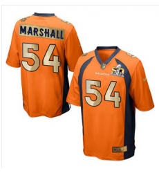 Nike Broncos #54 Brandon Marshall Orange Team Color Mens Stitched NFL Game Super Bowl 50 Collection Jersey Nike Broncos #54 Brandon Marshall Orange Team Color Mens Stitched NFL Game Super Bowl 50 Collection Jersey