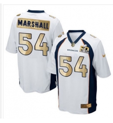 Nike Broncos #54 Brandon Marshall White Mens Stitched NFL Game Super Bowl 50 Collection Jersey Nike Broncos #54 Brandon Marshall White Mens Stitched NFL Game Super Bowl 50 Collection Jersey