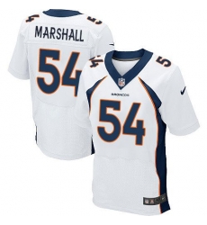 Nike Broncos #54 Brandon Marshall White Mens Stitched NFL New Elite Jersey Nike Broncos #54 Brandon Marshall White Mens Stitched NFL New Elite Jersey
