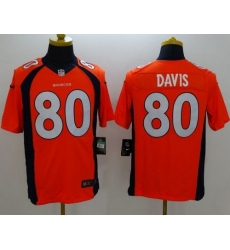 Nike Broncos #80 Vernon Davis Orange Team Color Mens Stitched NFL New Limited Jersey Nike Broncos #80 Vernon Davis Orange Team Color Mens Stitched NFL New Limited Jersey
