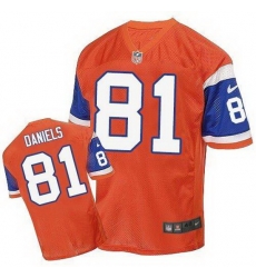 Nike Broncos #81 Owen Daniels Orange Throwback Mens Stitched NFL Elite Jersey Nike Broncos #81 Owen Daniels Orange Throwback Mens Stitched NFL Elite Jersey
