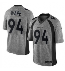 Nike Broncos #94 DeMarcus Ware Gray Mens Stitched NFL Limited Gridiron Gray Jersey Nike Broncos #94 DeMarcus Ware Gray Mens Stitched NFL Limited Gridiron Gray Jersey